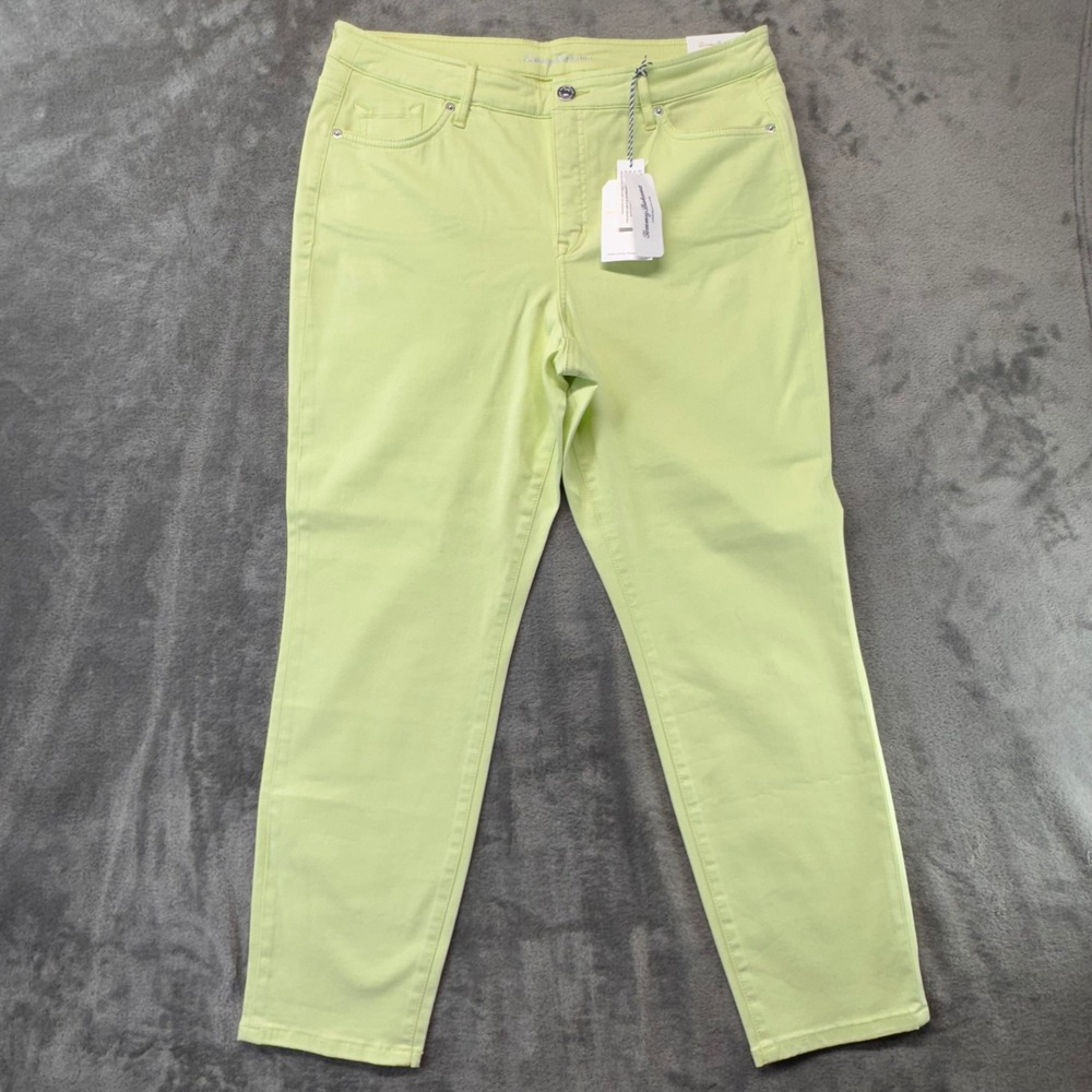 Tommy Bahama Boracay Ankle Pants High Rise Lime Pop‎ Size 14 NWT See Photos